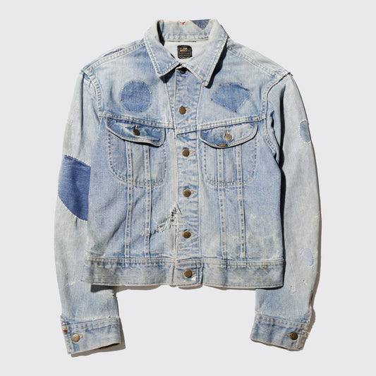 vintage 70's lee ghosts studs trucker jacket