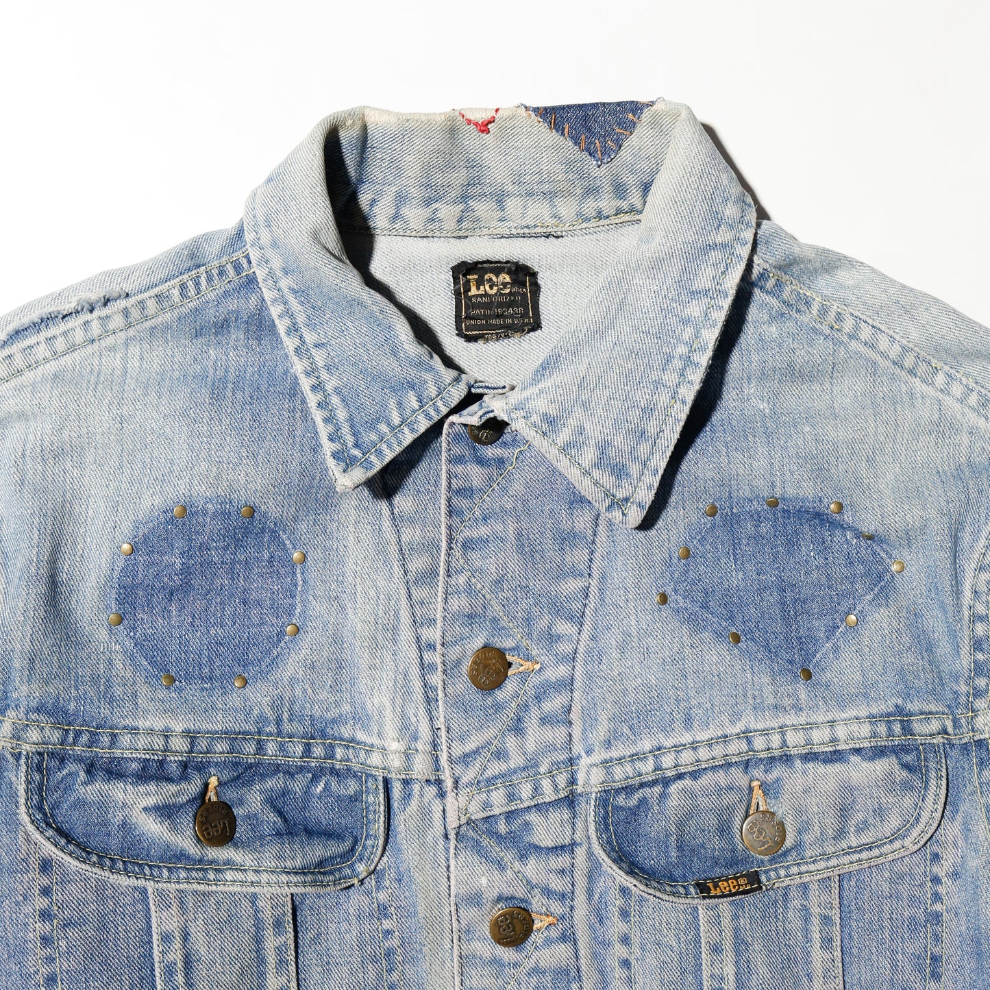 vintage 70's lee ghosts studs trucker jacket