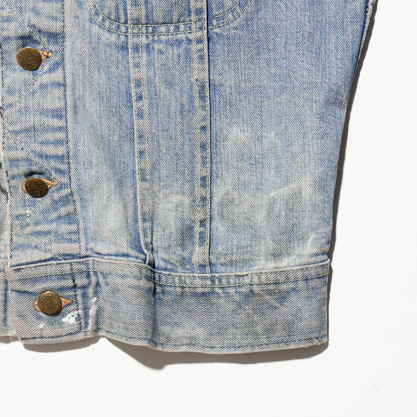 vintage 70's lee ghosts studs trucker jacket