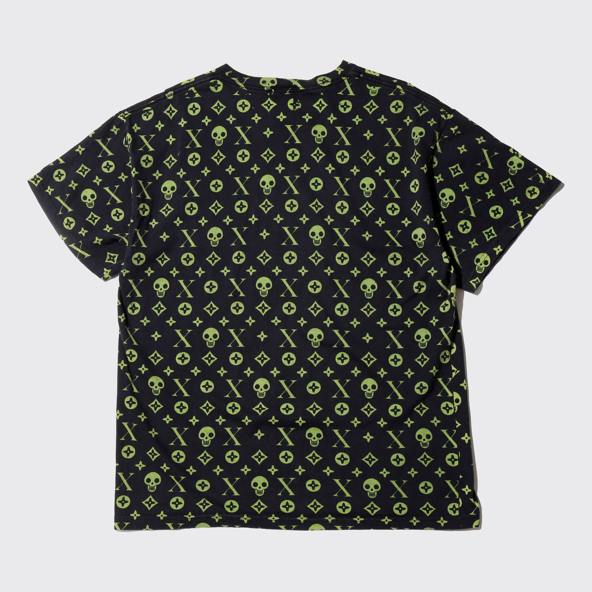 vintage skull monogram all over print t-shirt