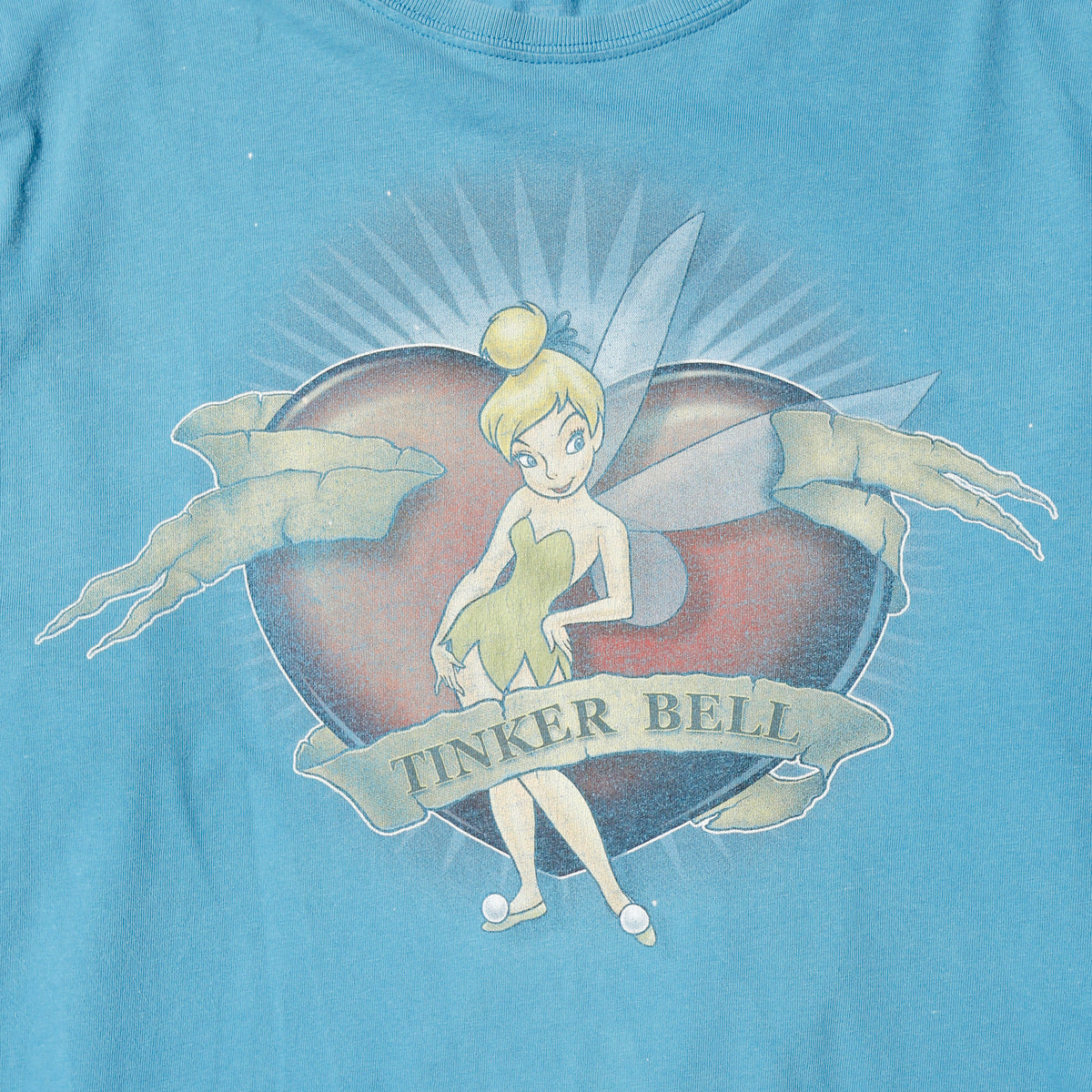 vintage 00's disney tinkerbell tink heart l/s