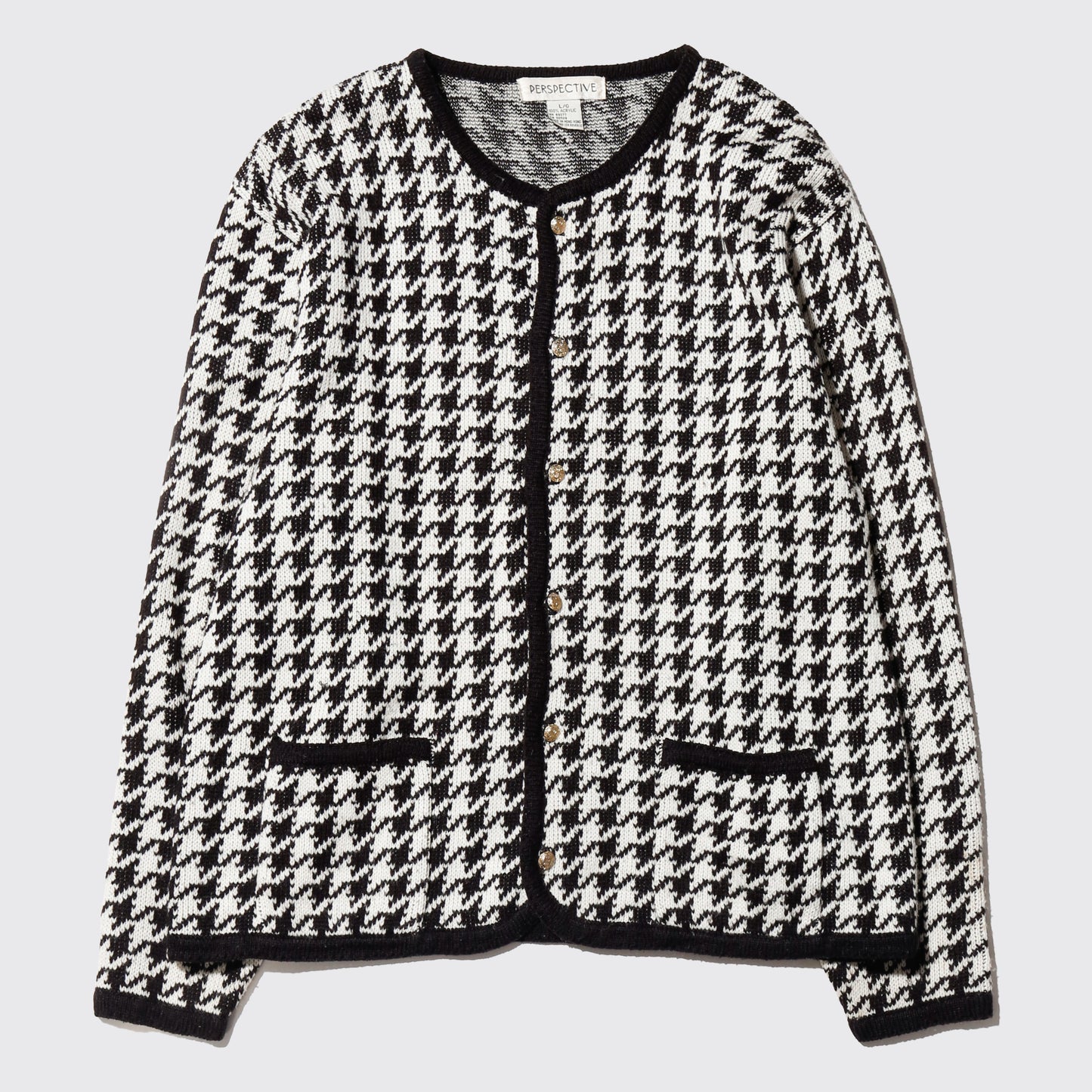 vintage houndstooth chanel cardigan