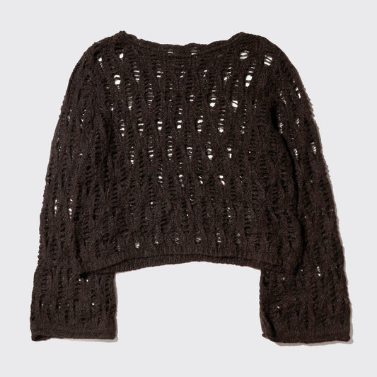 vintage cropped ladder sweater