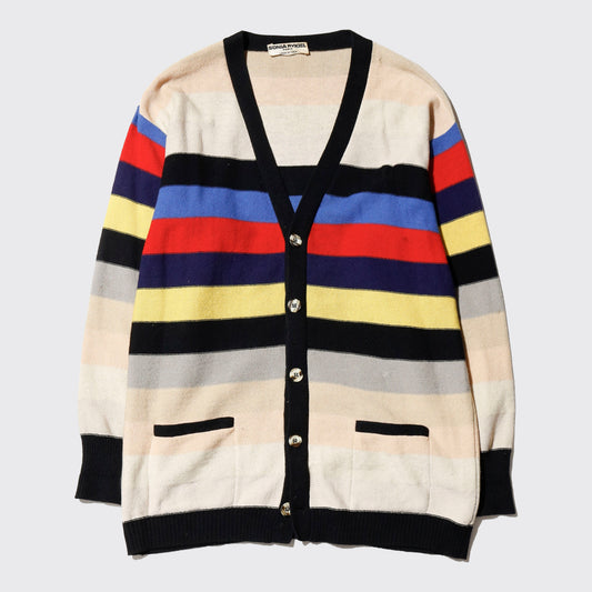 vintage 80's Sonia Rykiel multi border cardigan