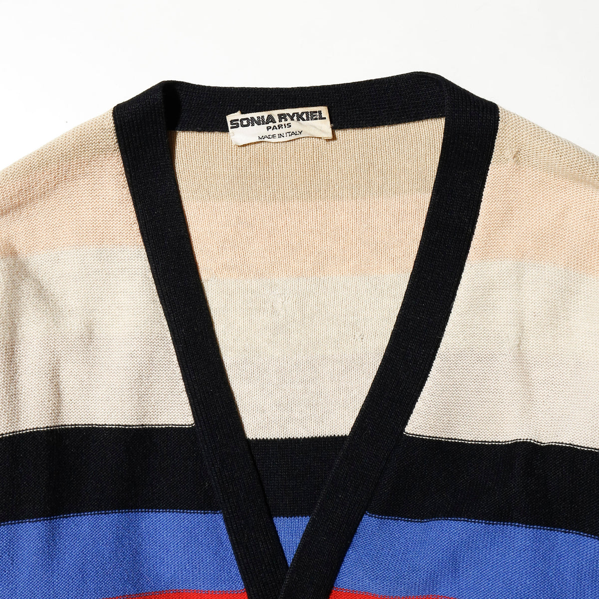 vintage 80's Sonia Rykiel multi border cardigan