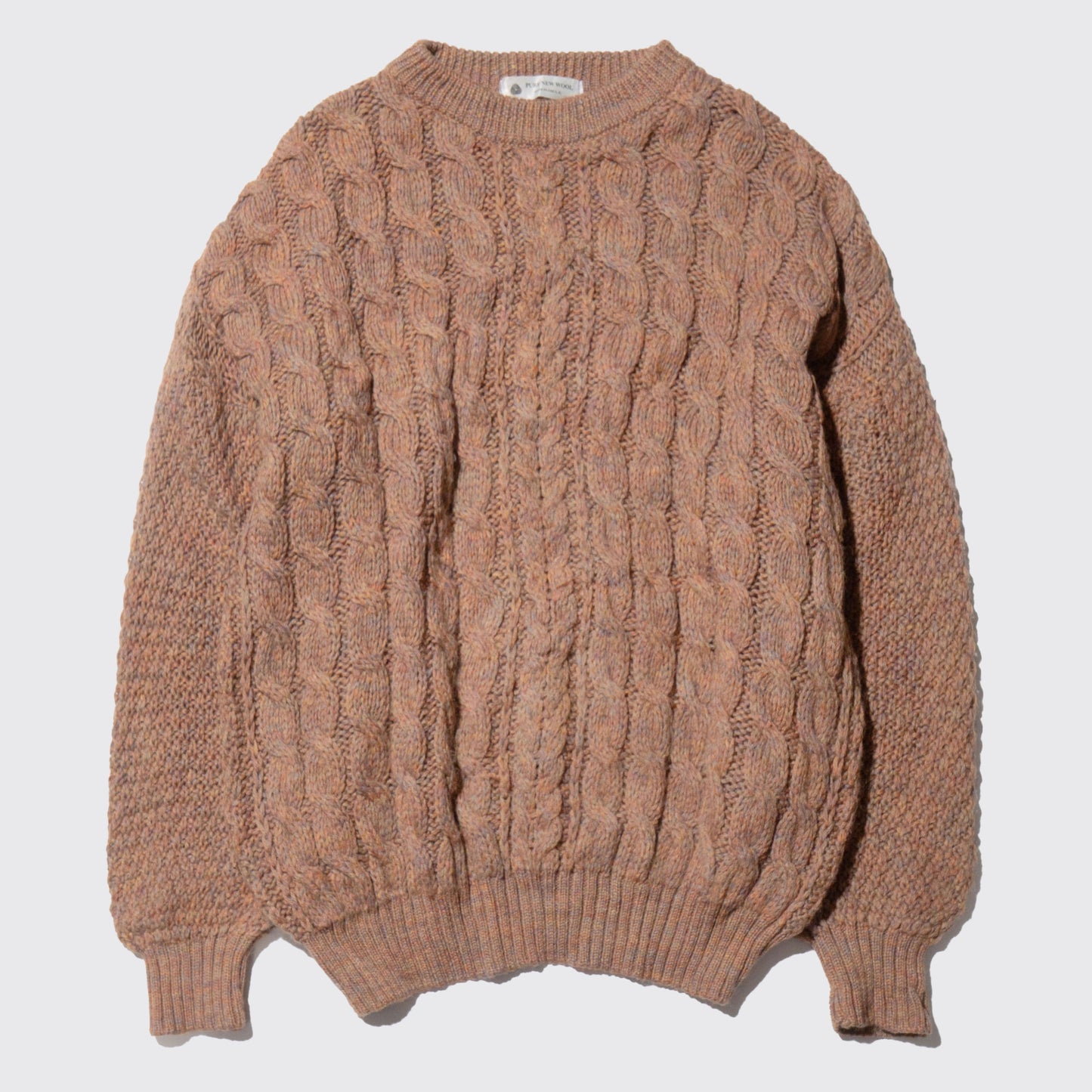 vintage uk loose cable sweater