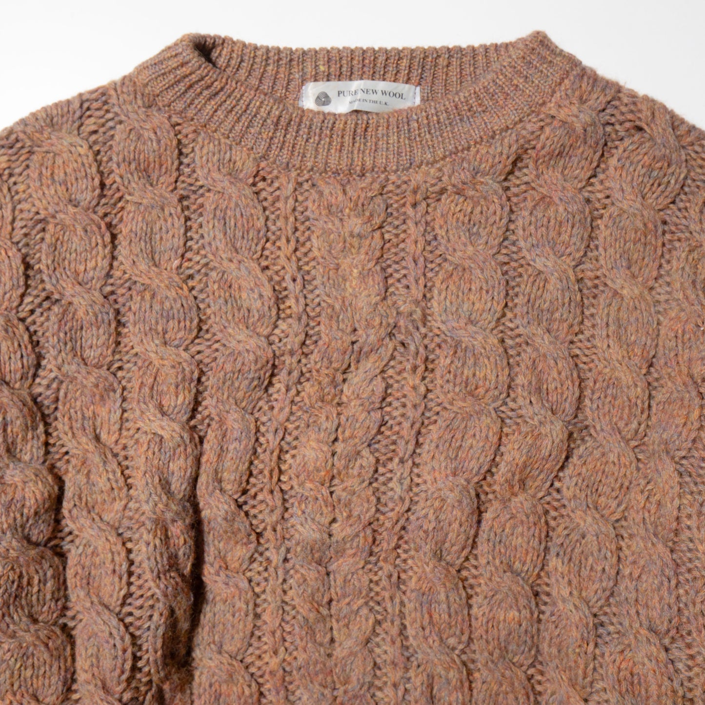 vintage uk loose cable sweater