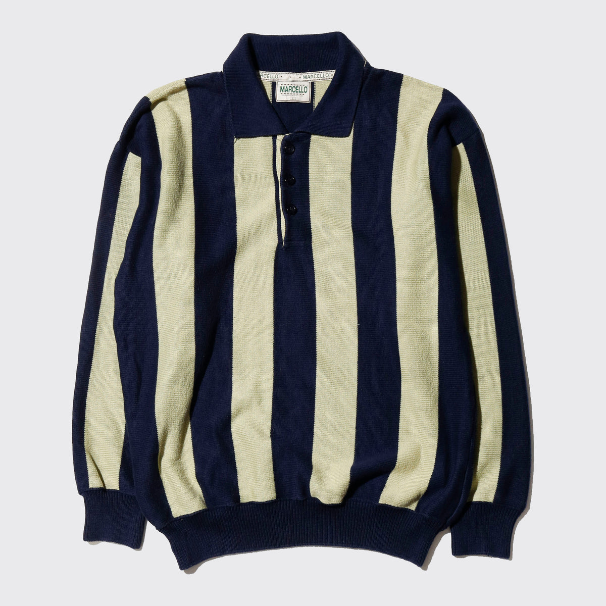 vintage euro marcello stripe polo sweater