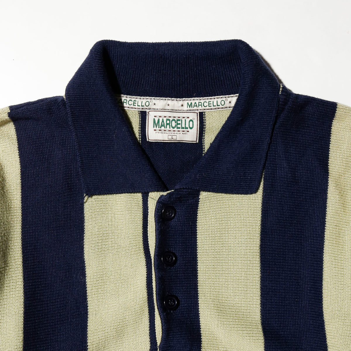 vintage euro marcello stripe polo sweater