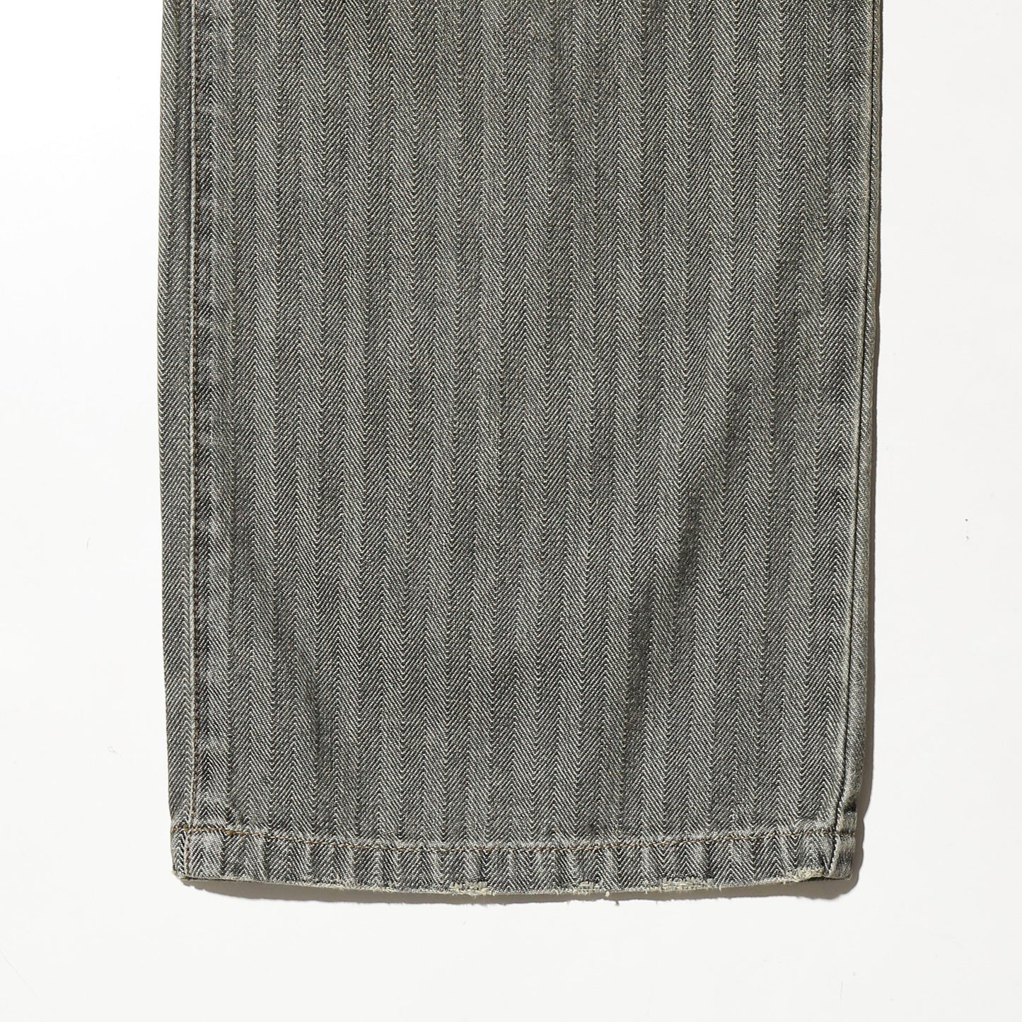 *one-off repaired herringbone jeans
