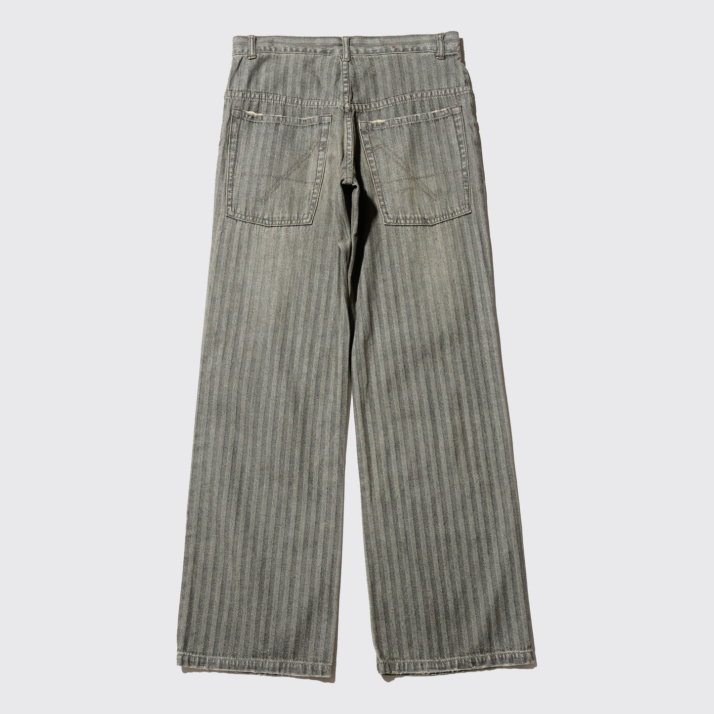 *one-off repaired herringbone jeans