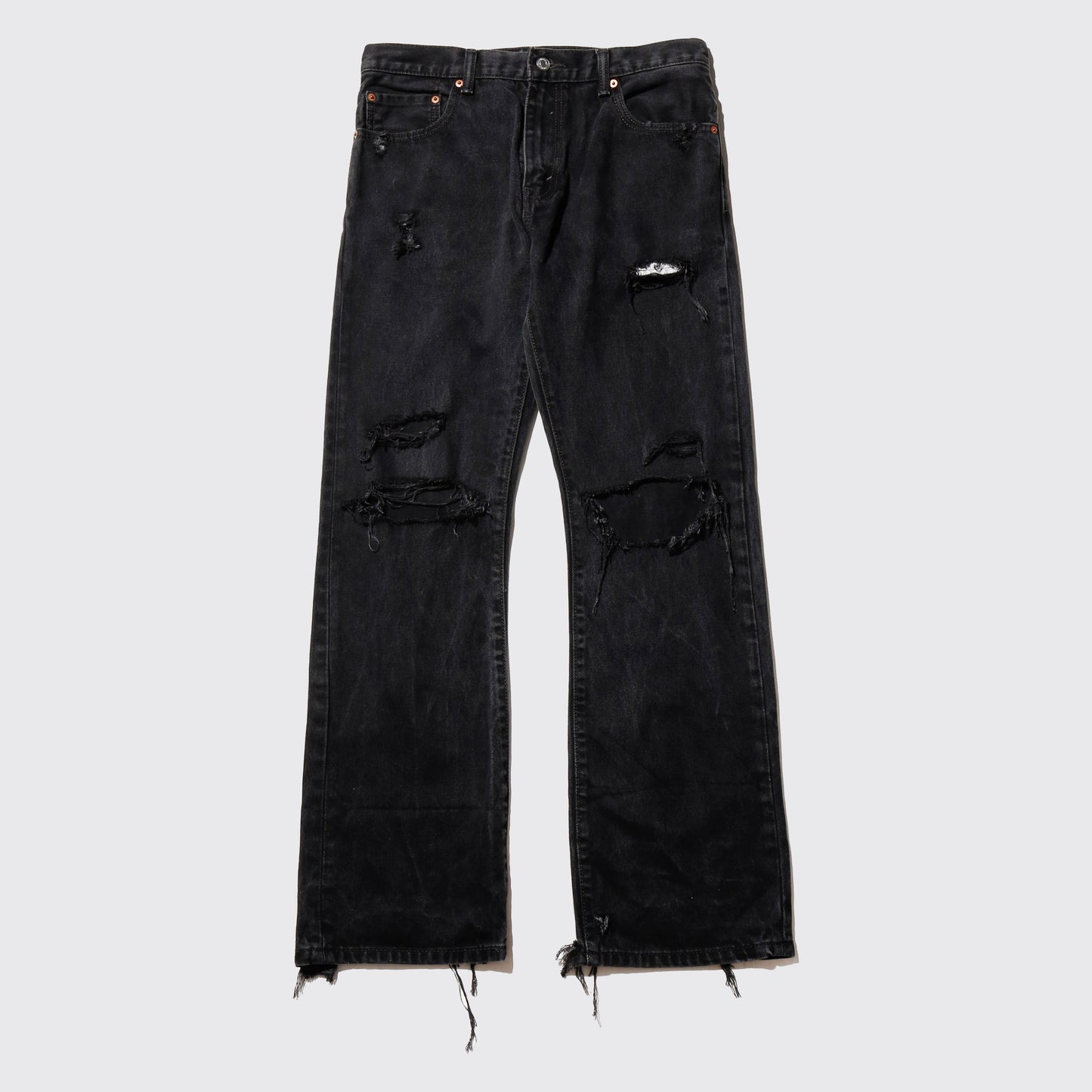 *one-off levi's 517 crush flare jeans