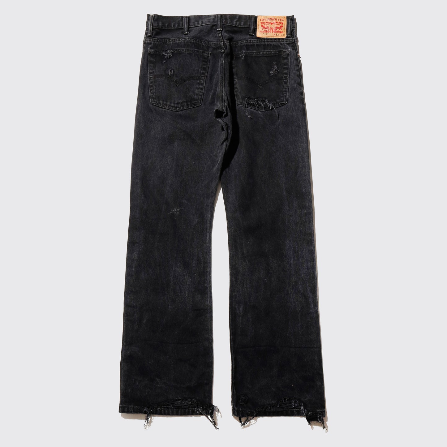 *one-off levi's 517 crush flare jeans