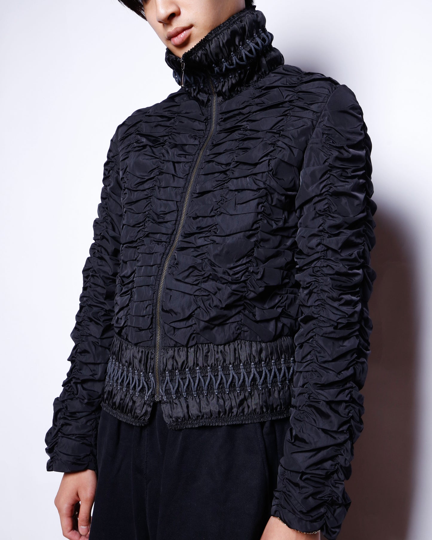 vintage braided shirring jacket