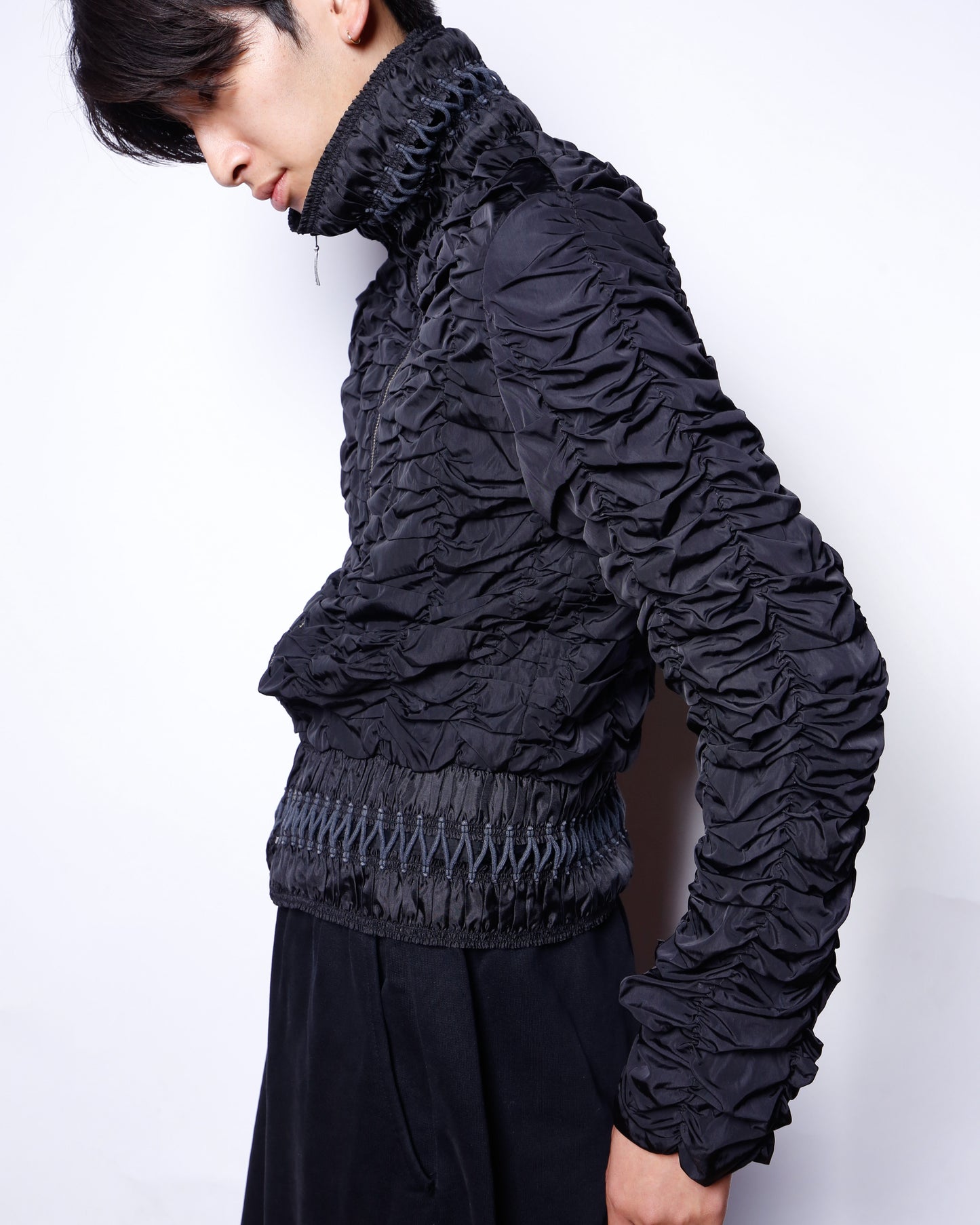 vintage braided shirring jacket