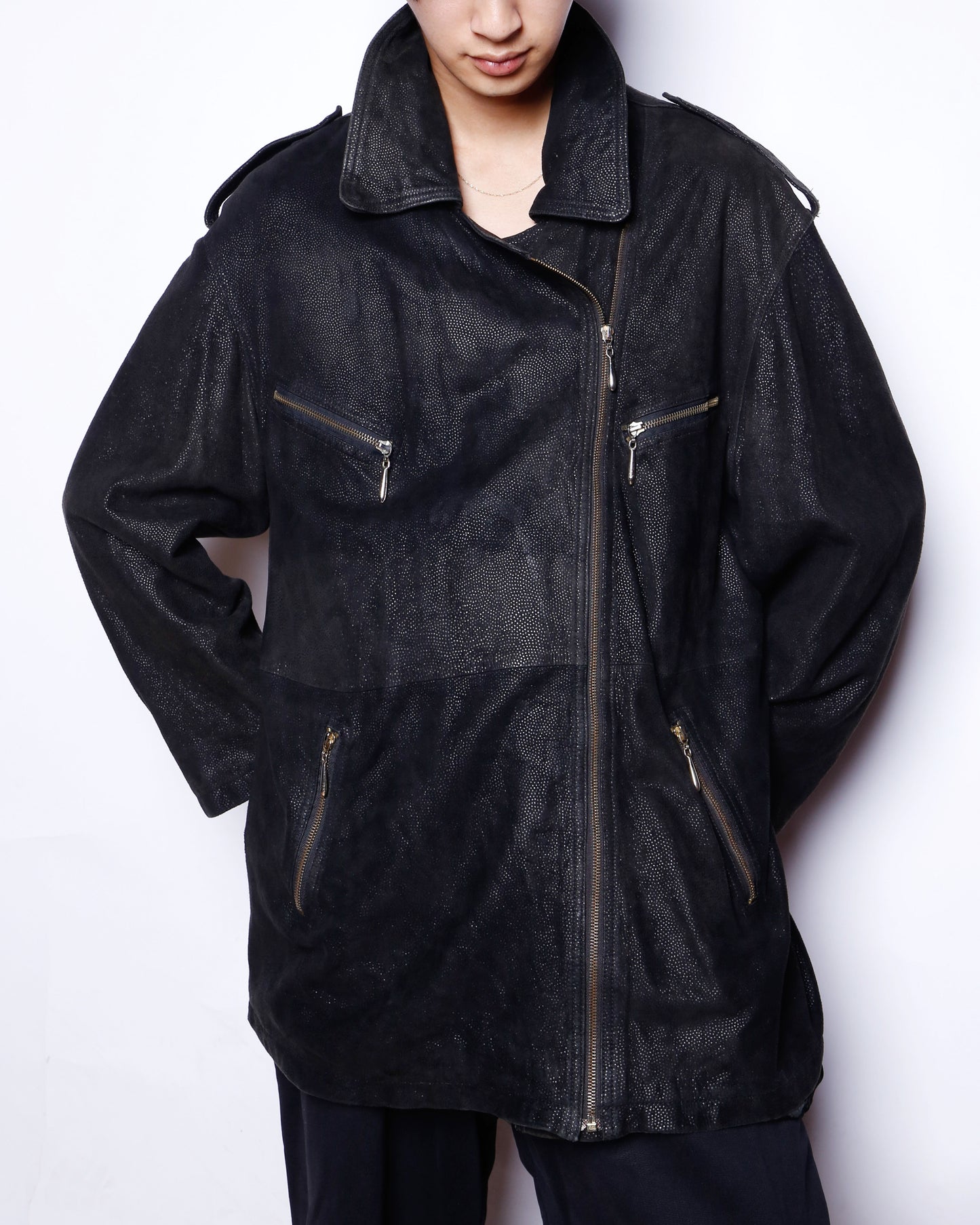 vintage riders leather coat