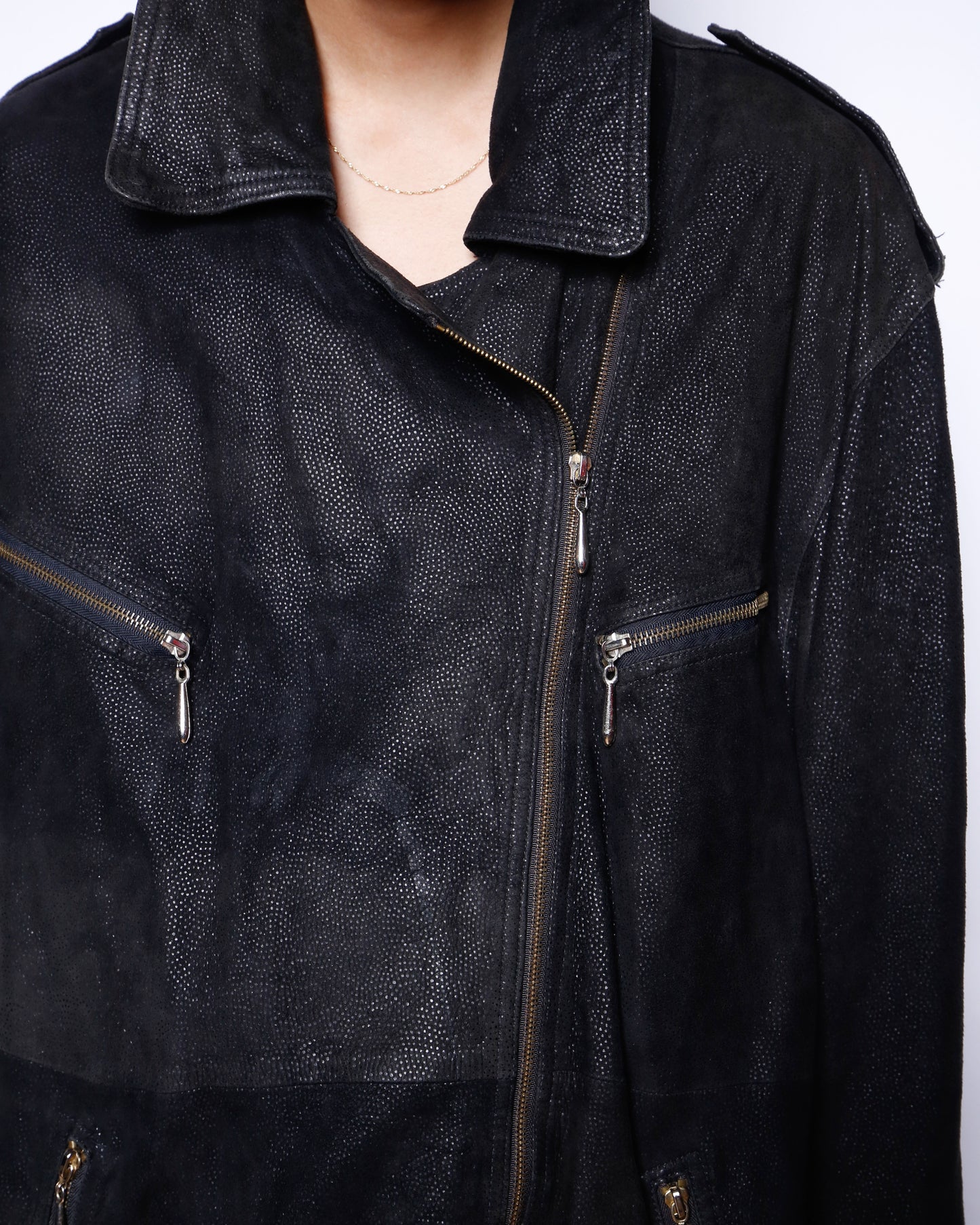 vintage riders leather coat