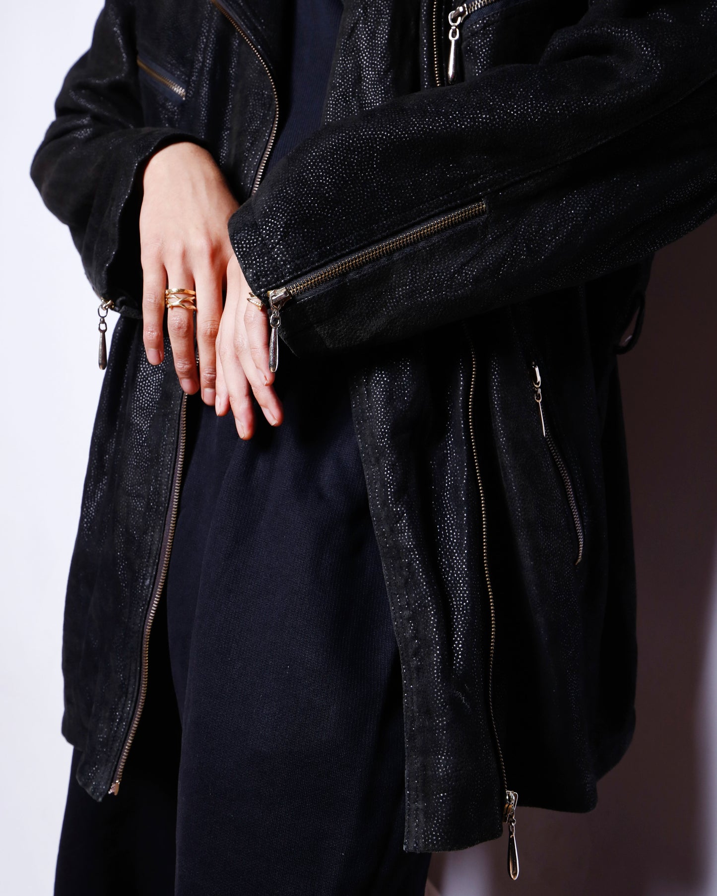 vintage riders leather coat