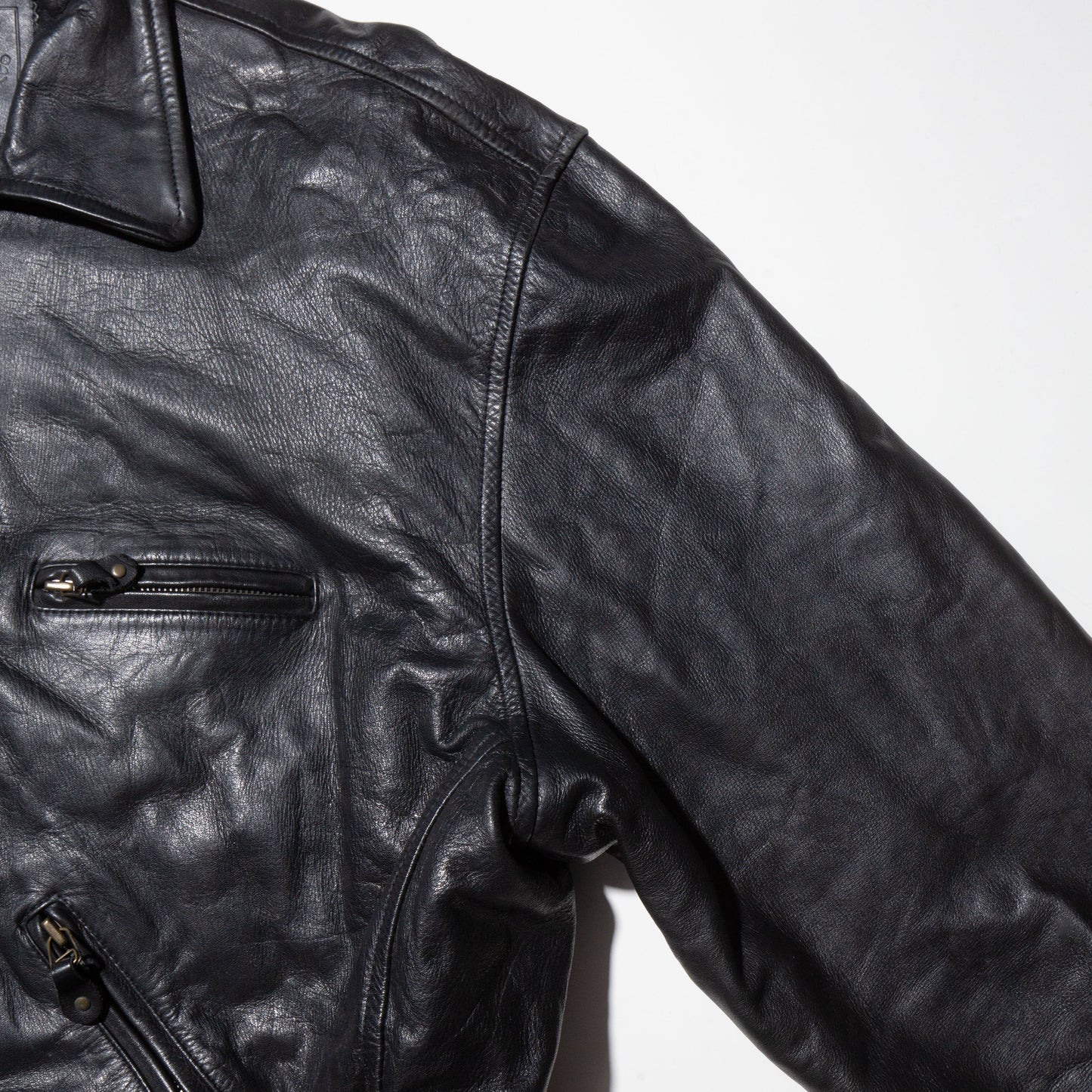 vintage zipped leather jacket