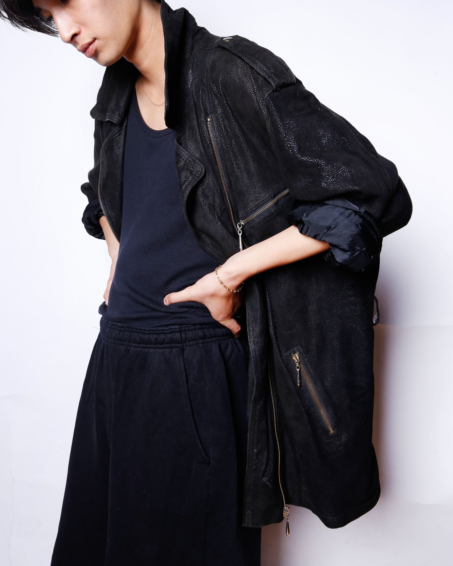 vintage riders leather coat