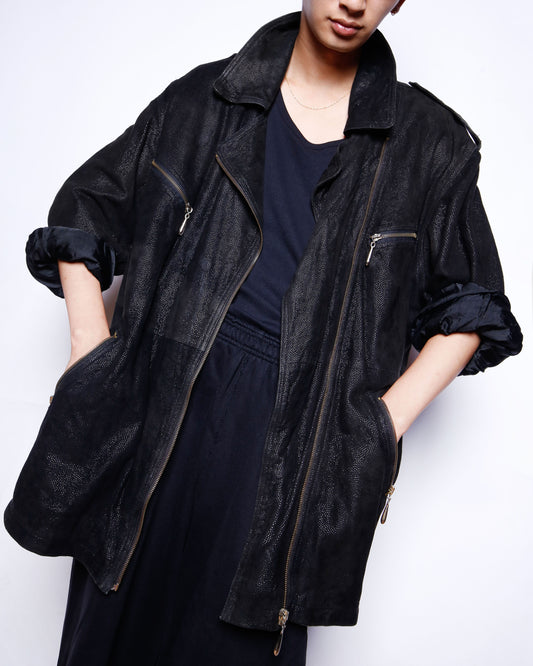 vintage riders leather coat