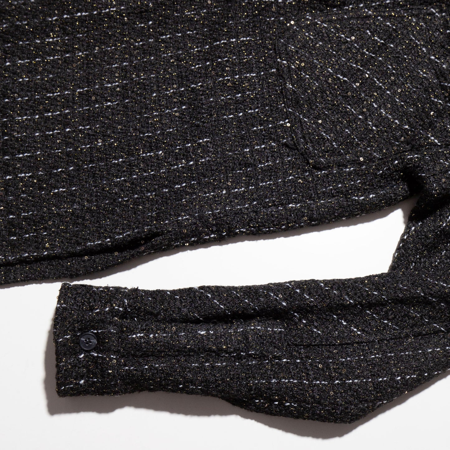 vintage lame tweed shirt jacket