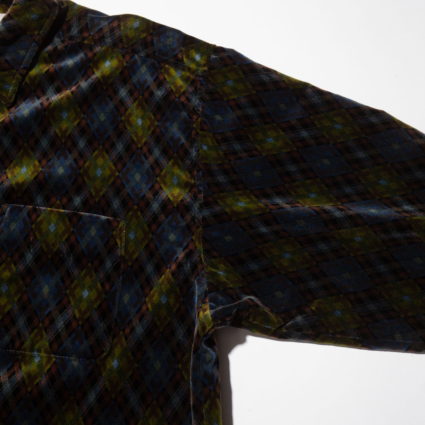 vintage argyle velvet shirt