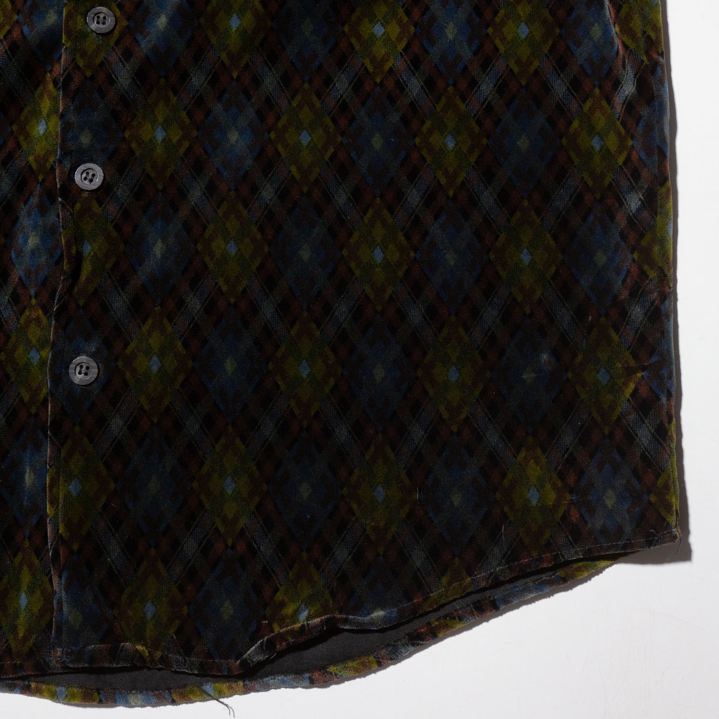 vintage argyle velvet shirt