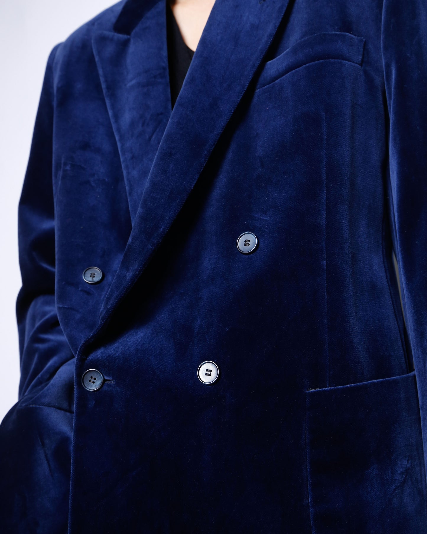 vintage euro double breasted velvet tailored jacket
