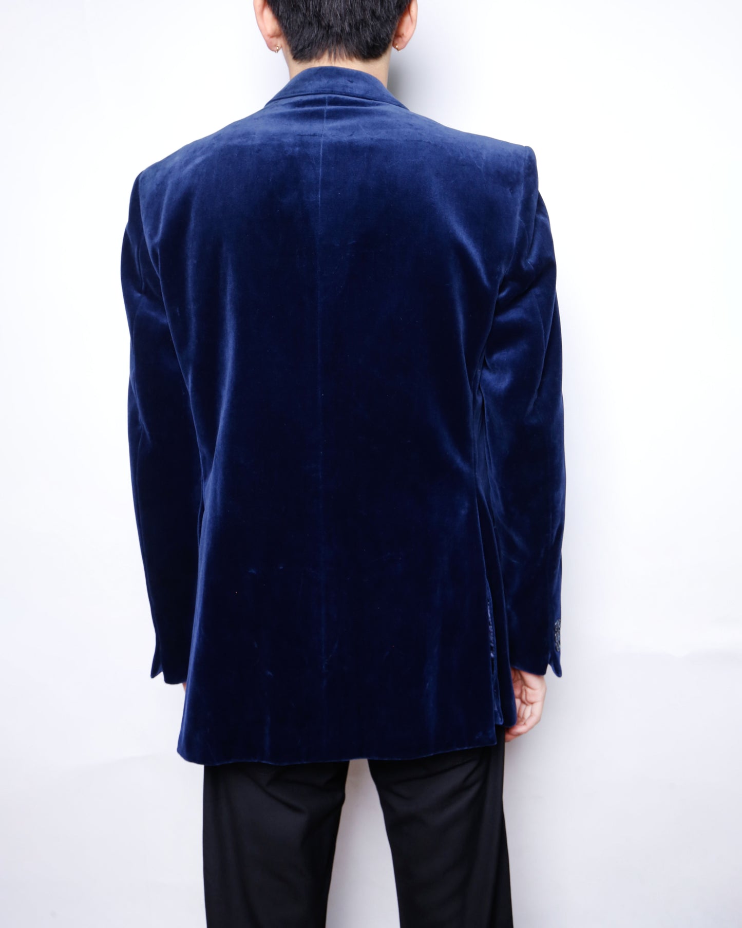 vintage euro double breasted velvet tailored jacket