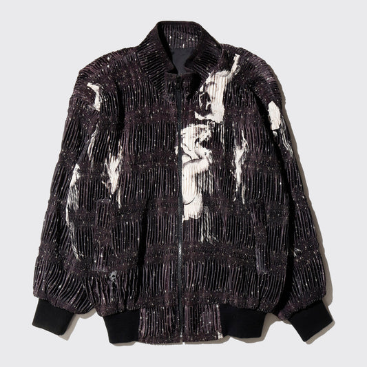 vintage galaxy horse pleats jacket