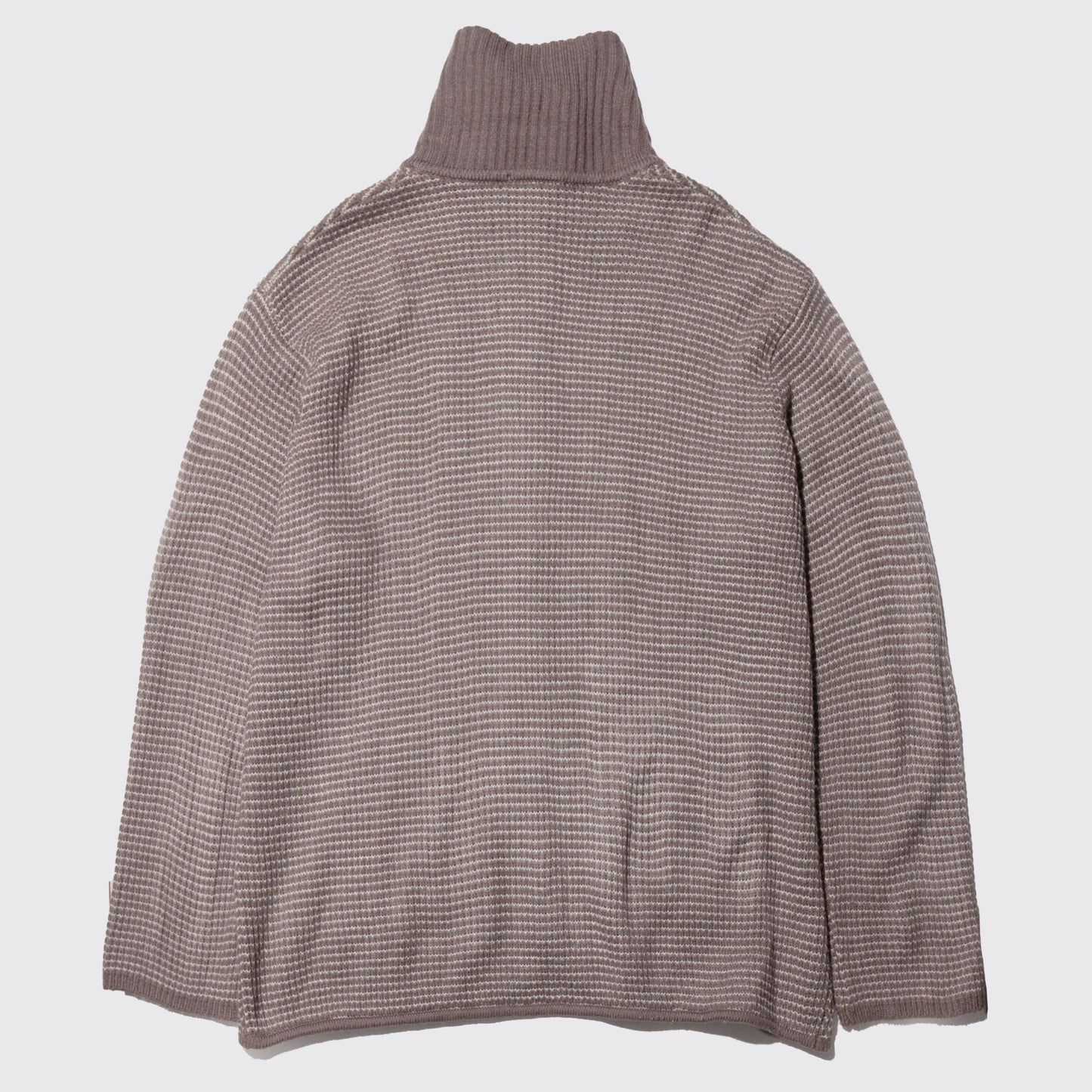 vintage waffle zipped sweater