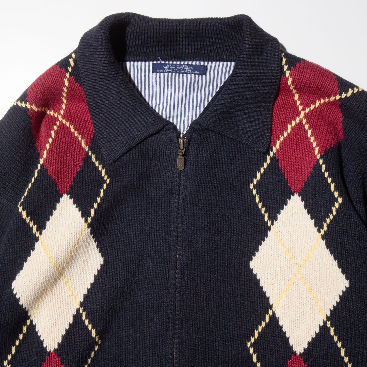 vintage argyle knit jacket