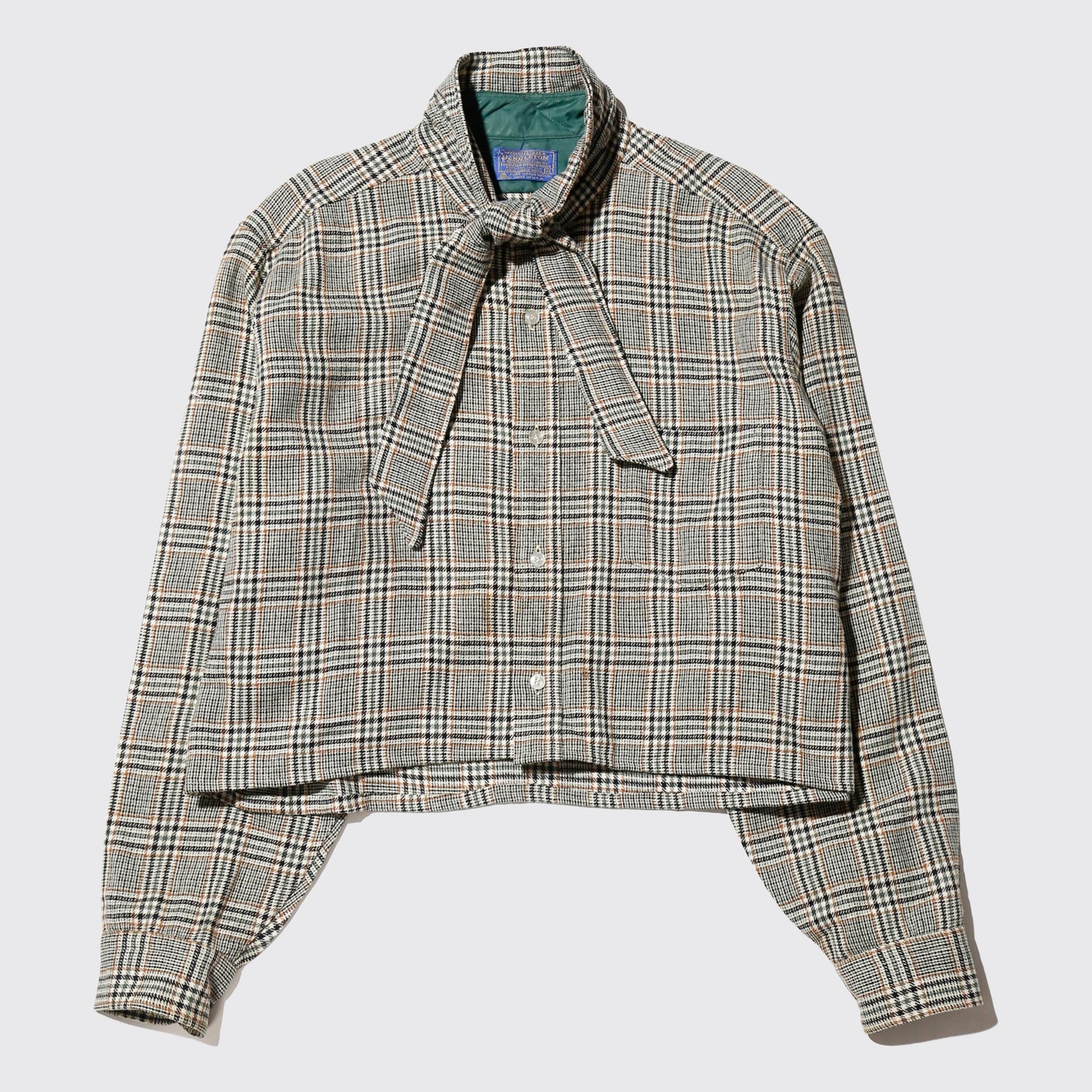*one-off pendolton cropped bowtie shirt