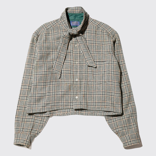 *one-off pendolton cropped bowtie shirt