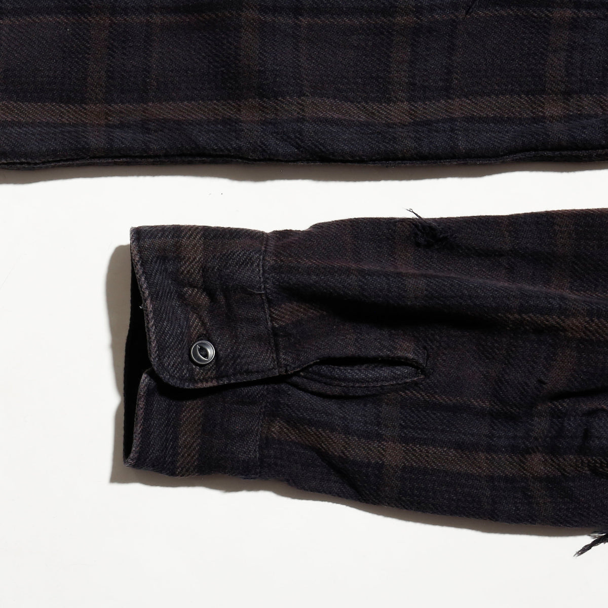 *one-off crystal studs broken flannel shirt
