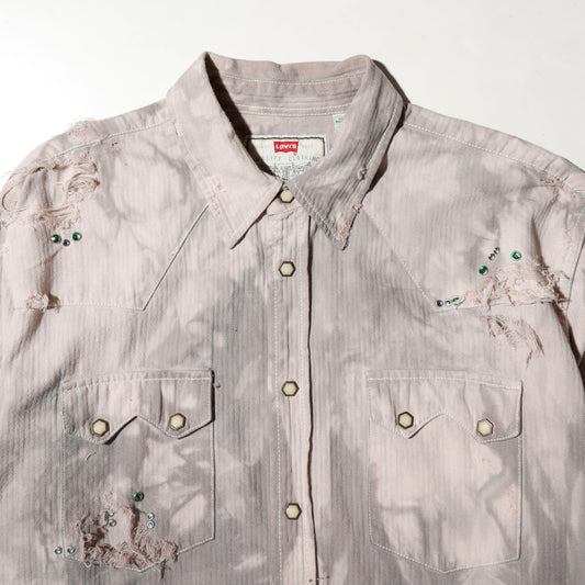 *one-off crystal studs broken western shirt