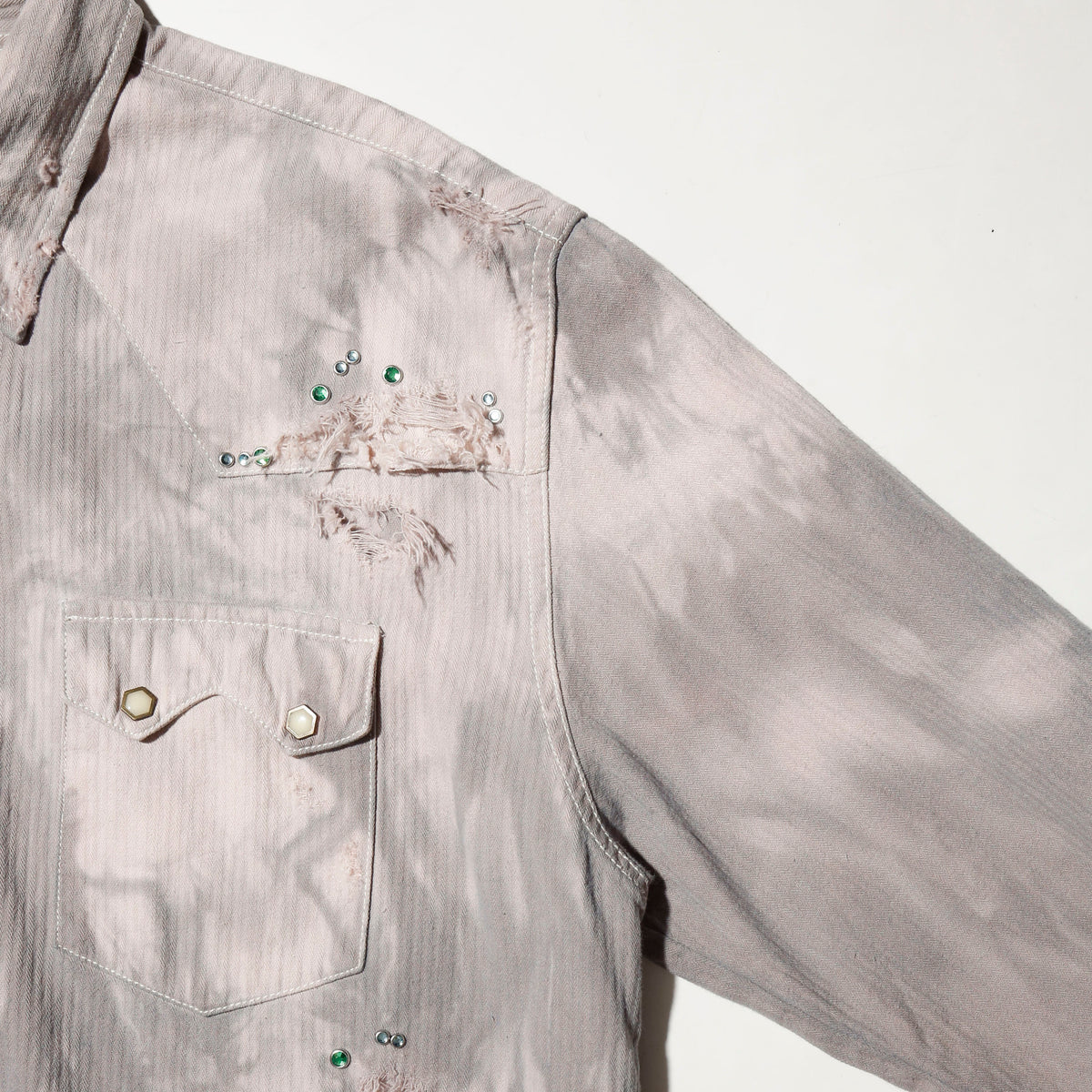 *one-off crystal studs broken western shirt