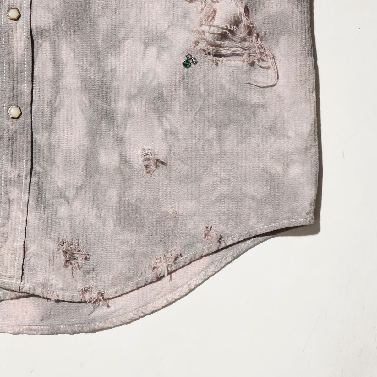 *one-off crystal studs broken western shirt