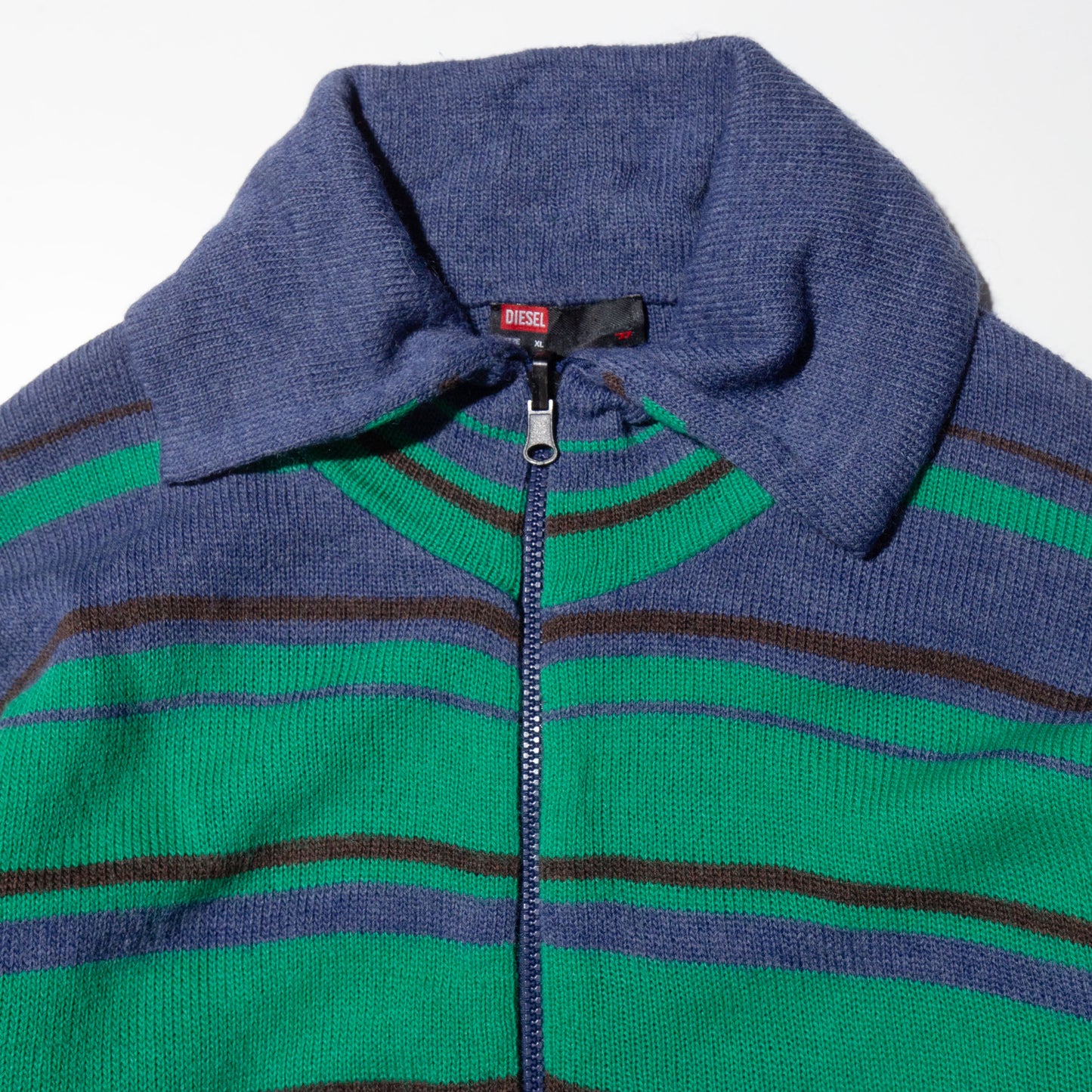 vintage diesel border zipped sweater