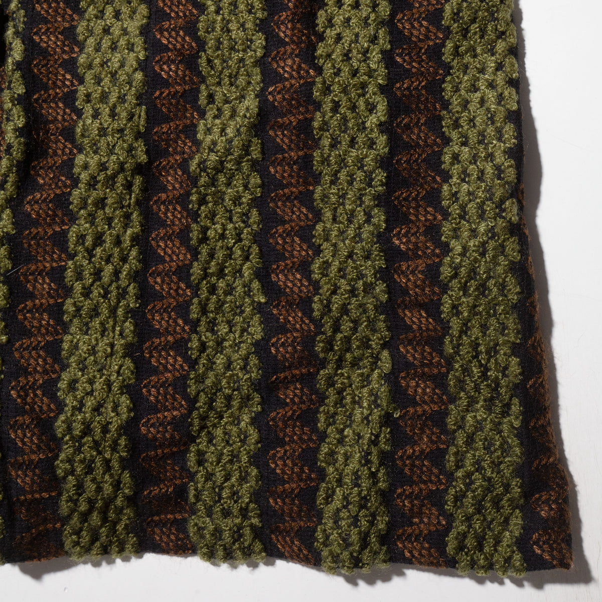 vintage fur collar jacquard coat