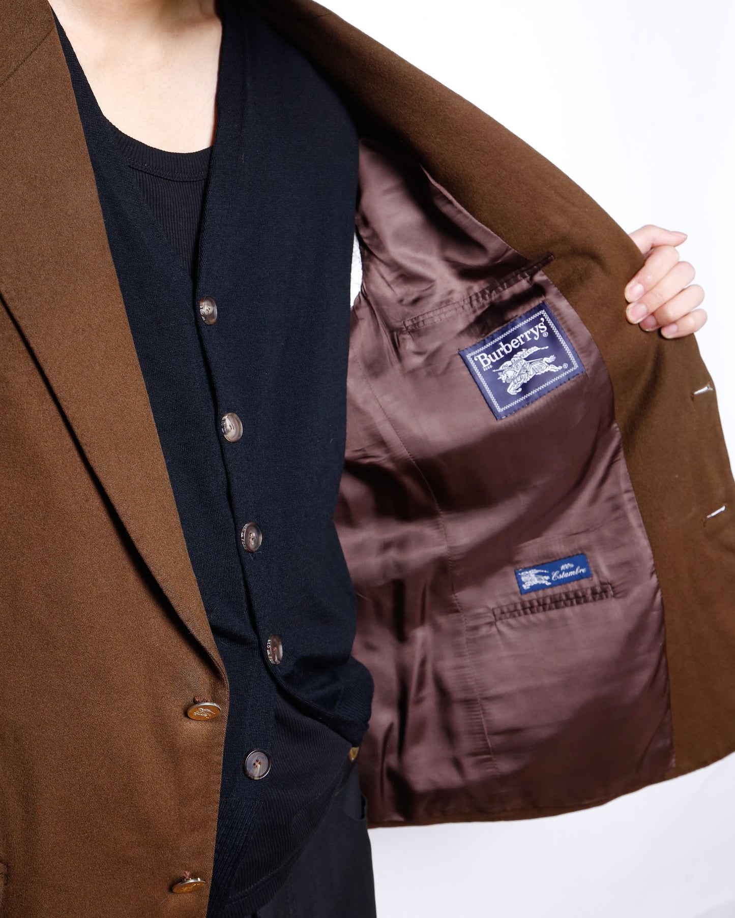 vintage 80's Burberry's 2b wool blazer
