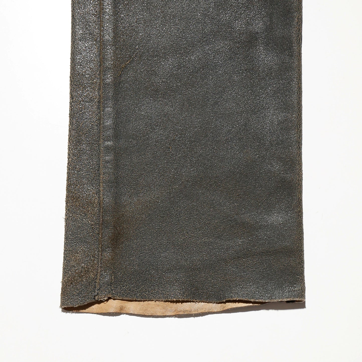vintage distressed leather 5p trousers