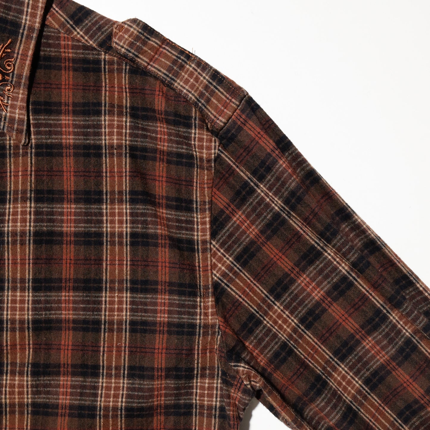 vintage Hendrix brand broderie check shirt