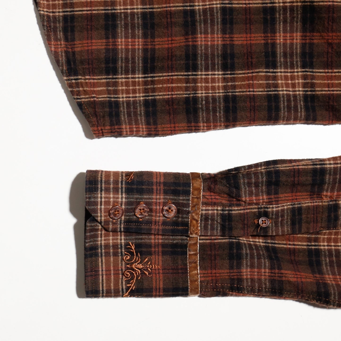 vintage Hendrix brand broderie check shirt