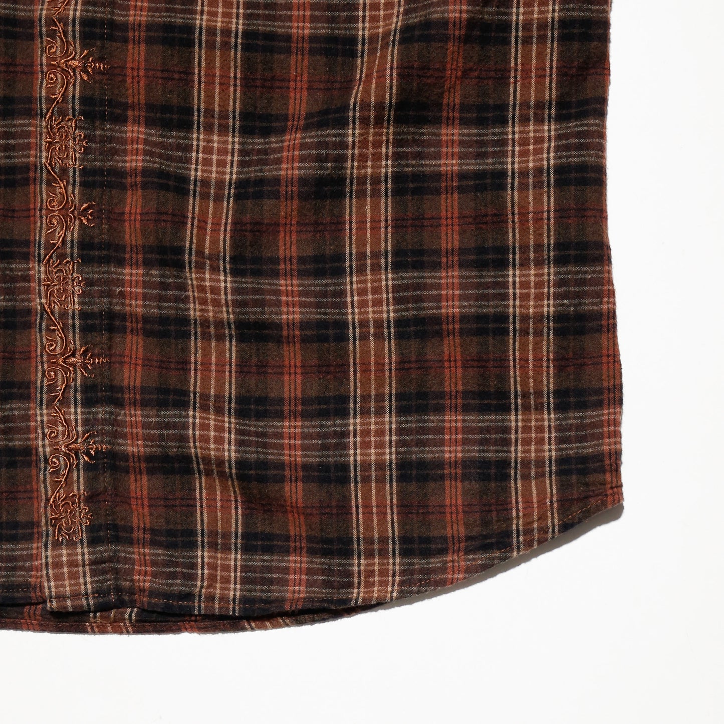 vintage Hendrix brand broderie check shirt