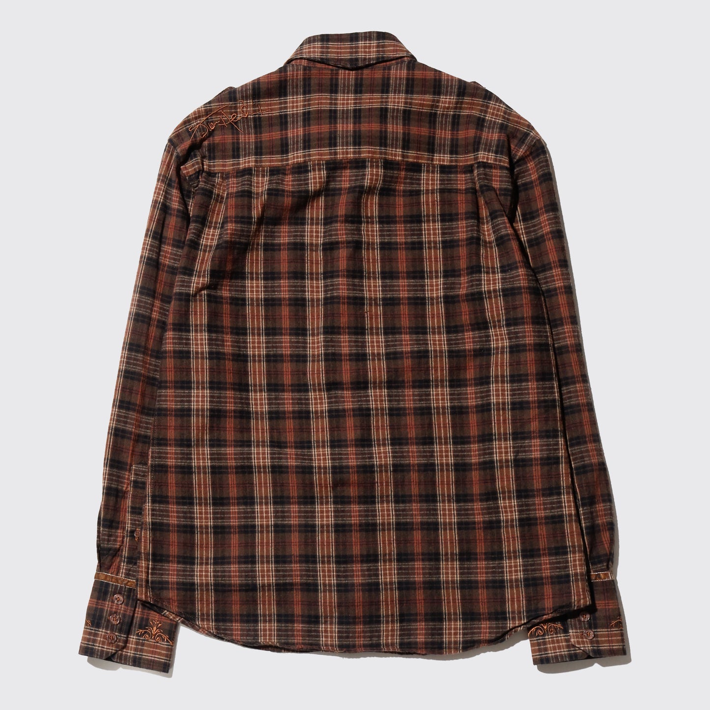 vintage Hendrix brand broderie check shirt