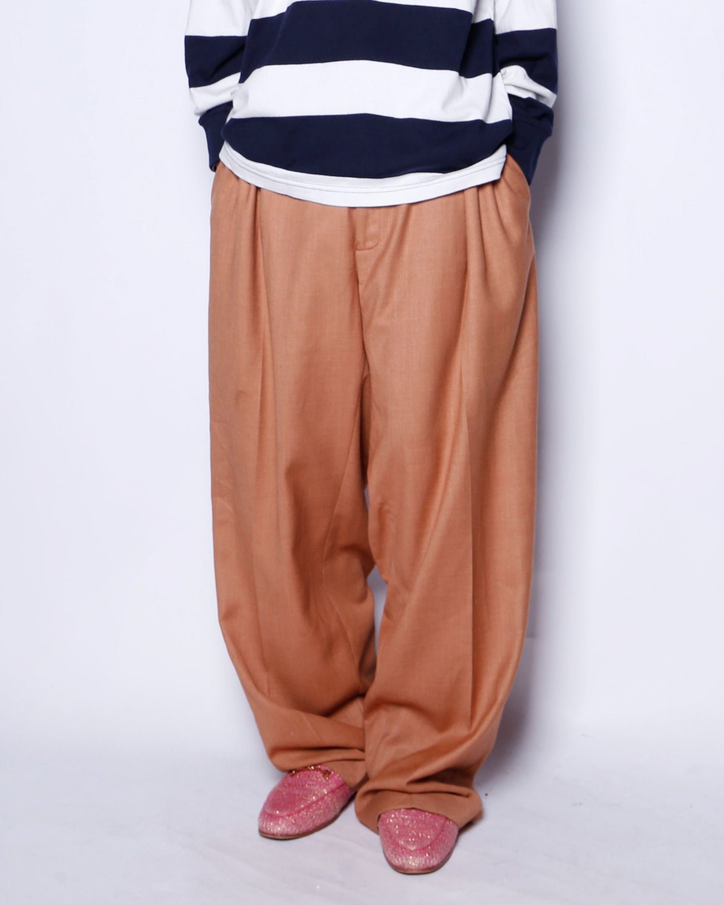 vintage stacy adams tucked wide slacks