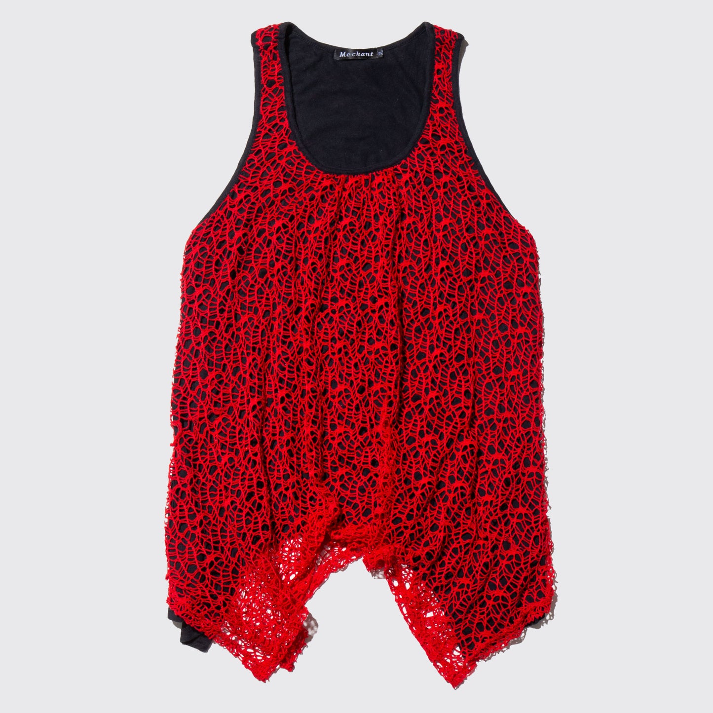 vintage deformed mesh tanktop