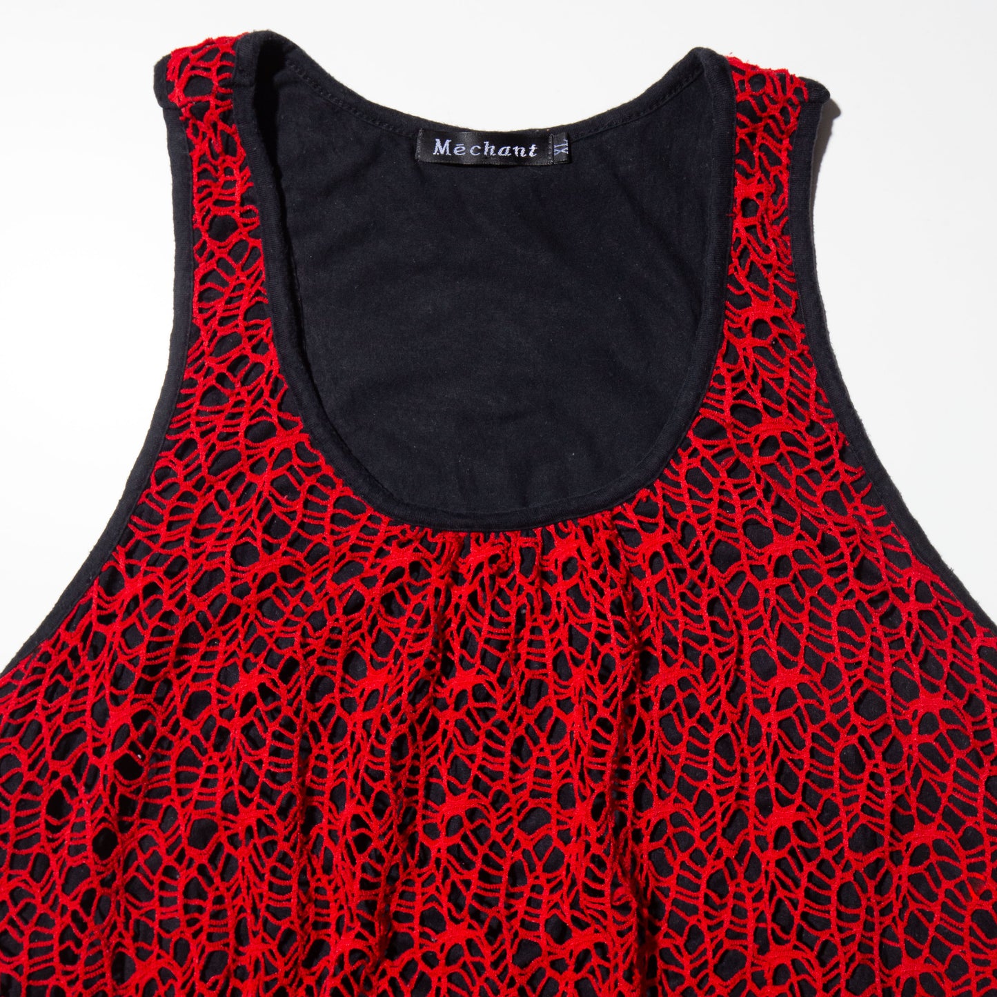 vintage deformed mesh tanktop